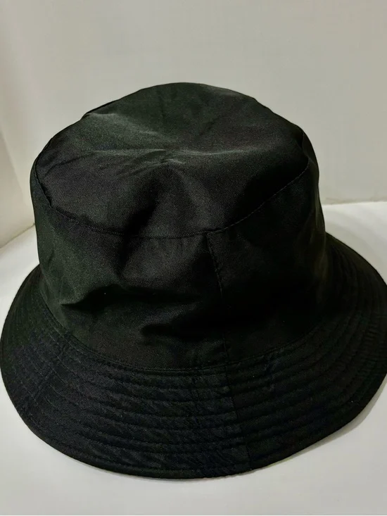 Floral Bucket Hat -Vibrant Botanical Print One Side Black On Inside - Picture 4 of 4